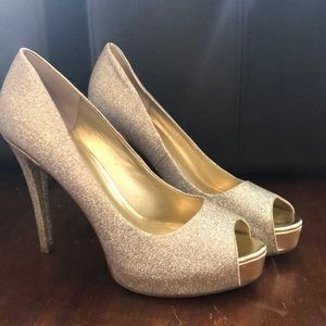 Beautiful golden shoes